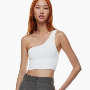 Babaton Sculpt knit one shoulder cropped top